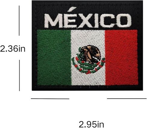 4pcs تصحيح العلم الأمريكي المكسيكي ، تصحيح العلم المكسيك المطرز على الروح المعنوية العسكرية الخطاف والحلقة (4pcs-a) in Kuwait