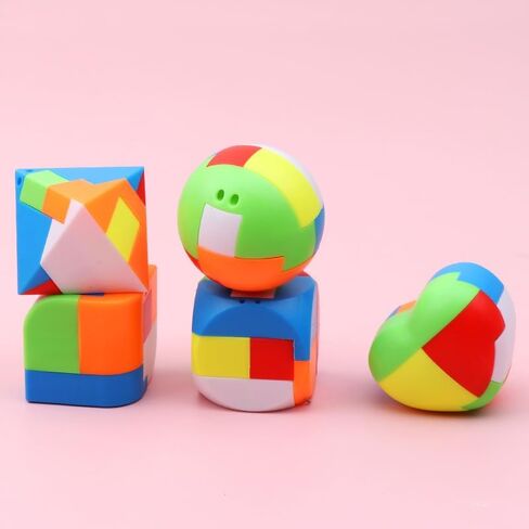 Brain Teaser Puzzles for Adults,Building Blocks,3D Plastic Unlock Interlock Toy,Puzzle Balls for Kids,Desk Toys for Office for Adults,Intellectual Educational Toys Adult Antistress in Saudi Arabia