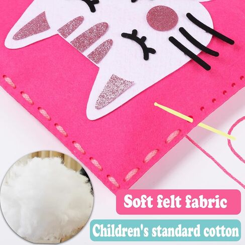 Favensen My First Sewing Kit for Kids,10 Easy DIY Stuffed Projects Beginner Sewing Kit for Kids Ages 6-8/8-12 Years Old Girls Gifts for Girls,Felt Arts and Crafts kit Ages 579 Toys with Instruction in Saudi Arabia