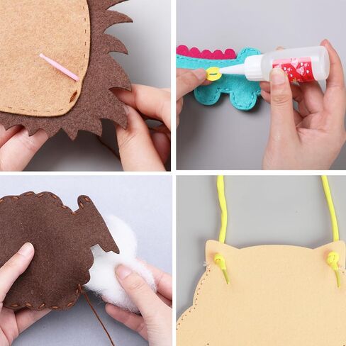Favensen My First Sewing Kit for Kids,10 Easy DIY Stuffed Projects Beginner Sewing Kit for Kids Ages 6-8/8-12 Years Old Girls Gifts for Girls,Felt Arts and Crafts kit Ages 579 Toys with Instruction in Saudi Arabia