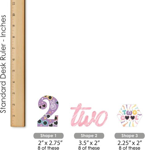Big Dot of Happiness Two Cool - Girl - Dessert Cupcake Toppers - Pastel 2nd Birthday Party Clear Treat Picks - Set of 24 in Saudi Arabia