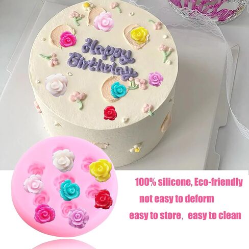 Mujiang 3D Flower Silicone Molds Flower Bloom Rose Fondant Mold Resin Rose Candle Mold For Cake Decoration Cake Decoration Chocolate Handmade Soap Candy Gum Paste Set Of 6 in Kuwait