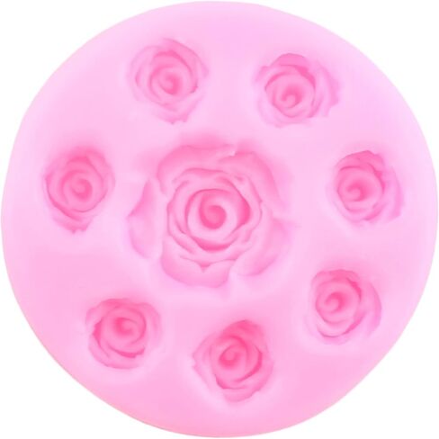 Mujiang 3D Flower Silicone Molds Flower Bloom Rose Fondant Mold Resin Rose Candle Mold For Cake Decoration Cake Decoration Chocolate Handmade Soap Candy Gum Paste Set Of 6 in Kuwait