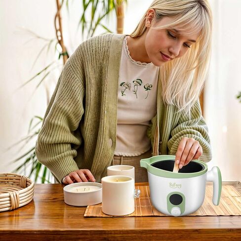 Candle Melting Pot Electric Wax Melter for Candle DIY Making with Pouring Spout, Non-Stick Candle Making Pouring Pot Soap Making Melting Pot with Digital Display, Constant Temperature Function(Black) in Saudi Arabia