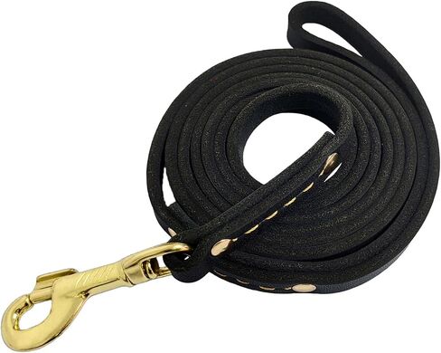 Leather Dog Leash 6 ft x 1/2 inch Heavy Duty Genuine Leather Dog Training Leash Soft and Strong Leather Leash for Small and Medium Dogs Brown in Saudi Arabia