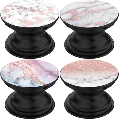 حامل الهاتف الخليوي القابل للطي للهواتف الذكية من إيميري (4 عبوات) - أسود أبيض in Kuwait