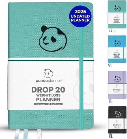 Panda Planner Drop 20 مخطط فقدان الوزن - 90 يومًا من مخطط العافية والإنتاجية مع تعقب الأهداف اليومية والأسبوعية - 5.75 "× 8.25" مجلة Soft Fabric Hardcover - تدعم إعادة التجهيز (Mint Green) in Kuwait
