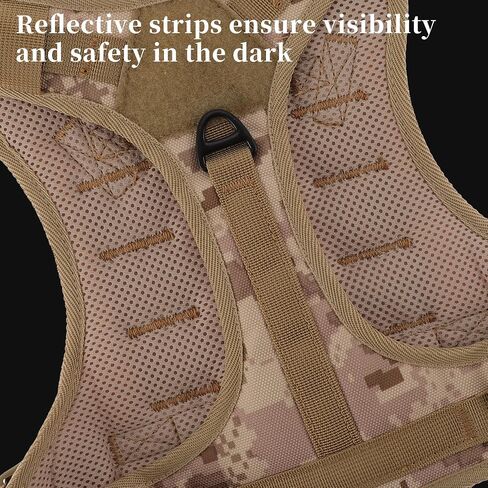 Dog Harness, Mesh Design Dog Harness, Breathable No Pull Dog Vest, for Hiking, for Small Medium Large Dogs, Camouflage, Large in Saudi Arabia