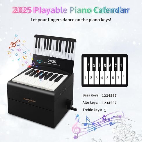 Piano Calendar 2025 Desk Calendar, Mini Piano Calendar with 52 Music Scores, Mini Desk Calendar in 27 Cards, Gifts for Swift Fans Home Decor (Swift 52 songs White) in Saudi Arabia