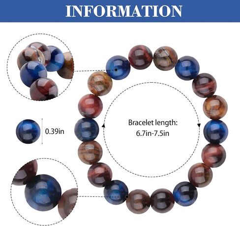 سوار كريستال عقيق أحمر 10 مم للنساء ، وسوار شفاء الحجر الطبيعي للنساء الرجال والمراهقين يأتي مع صندوق مكافآت وبطاقة in Kuwait
