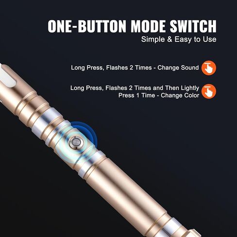 VEVOR 2 في 1 مصابيح المبارزة ، سبيكة مقبض الصابر مع 7 ألوان RGB و 4 أوضاع مؤثرات صوتي in Kuwait