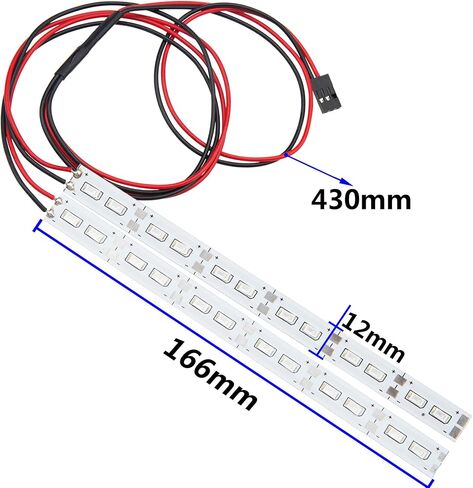 ShareGoo 24 LEDs 1/10 RC Chassis Lights 6V LED Strip 166mm Compatible with HSP HPI Redcat Traxxas Arrma Kyosho Losi 1/10 1/8 RC Car Crawler Buggy (Blue) in Saudi Arabia