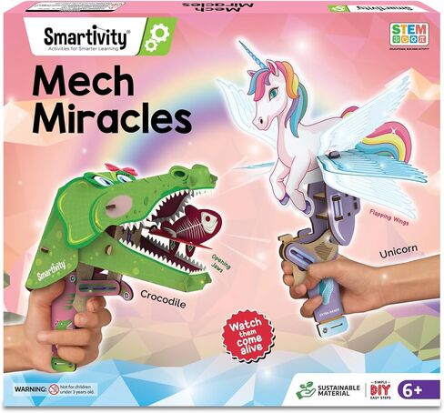 Smartivity 2in1 Animals I Dragon & Flying Dinosaur I Fun STEM Toys for Kids 6-12 Years Old | Birthday Gifts for Boys & Girls | DIY Science Kit for Kids 6,7,8,9,10,11,12 I Educational Game in Kuwait