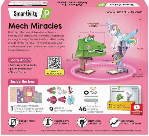 Smartivity 2in1 Animals I Dragon & Flying Dinosaur I Fun STEM Toys for Kids 6-12 Years Old | Birthday Gifts for Boys & Girls | DIY Science Kit for Kids 6,7,8,9,10,11,12 I Educational Game in Kuwait