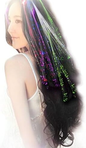 10 حزمة مصابيح الشعر LED ، البصريات تومض باريتات للحفلات ، والرقص البار ، وإضاءة إكسسوارات الشعر in Kuwait