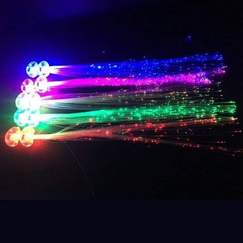 10 حزمة مصابيح الشعر LED ، البصريات تومض باريتات للحفلات ، والرقص البار ، وإضاءة إكسسوارات الشعر in Kuwait