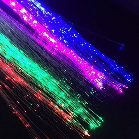 10 حزمة مصابيح الشعر LED ، البصريات تومض باريتات للحفلات ، والرقص البار ، وإضاءة إكسسوارات الشعر in Kuwait