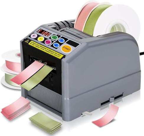Ribbon Cutting Machine, Electric Tape Cutting Machine, Advanced 999mm Cut Length Cutting 6-60mm Width, Automatic Tape Dispenser for Office, Businesses, Home Use in Saudi Arabia