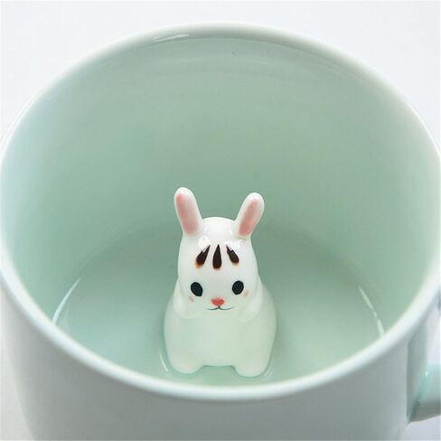 ZaH 3D Mug Animal Inside Cup Cartoon Ceramics Figurine Teacup for Boys Girls Kids Women Men Coffee Mug (8 oz Panda) in Kuwait