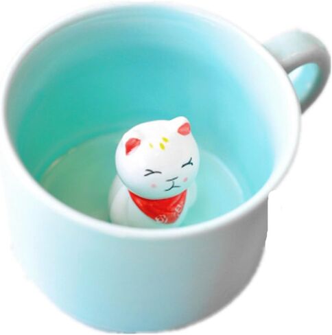 ZaH 3D Mug Animal Inside Cup Cartoon Ceramics Figurine Teacup for Boys Girls Kids Women Men Coffee Mug (8 oz Panda) in Kuwait