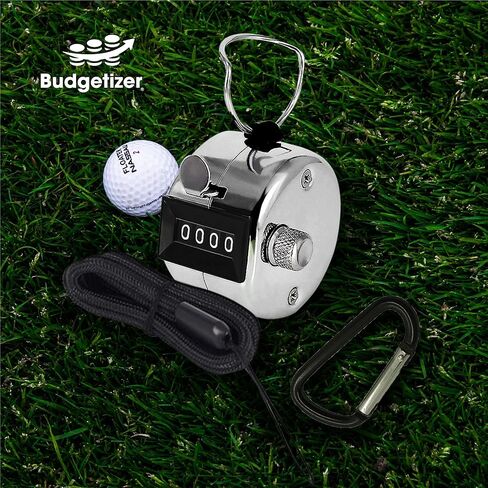 Hand Pitch Tally Counter Clicker –2/6 Pack Handheld People Lap Counter Clickers with 2 Lanyard and 2 Carabiners– Manual Mechanical 4 Digit Number Finger Ring Click for Baseball Umpire Golf Sport in Saudi Arabia