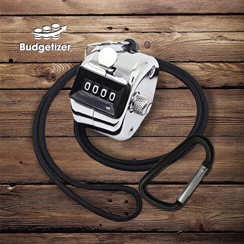 Hand Pitch Tally Counter Clicker –2/6 Pack Handheld People Lap Counter Clickers with 2 Lanyard and 2 Carabiners– Manual Mechanical 4 Digit Number Finger Ring Click for Baseball Umpire Golf Sport in Saudi Arabia