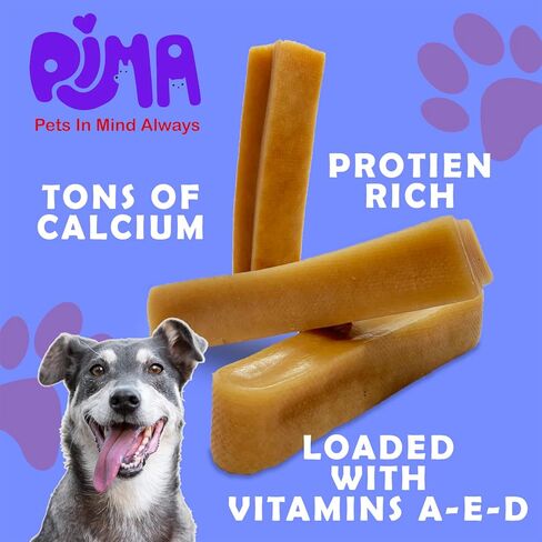 PIMA - Canine Cheese Chews, Natural Yak Chews for Dogs 35 lbs or Smaller, Lactose-Free Yak Cheese Dog Chews, Long Lasting Dog Chews with Protein and Vitamin E, D and A, Medium, 1 Chew, 2.3 oz in Saudi Arabia