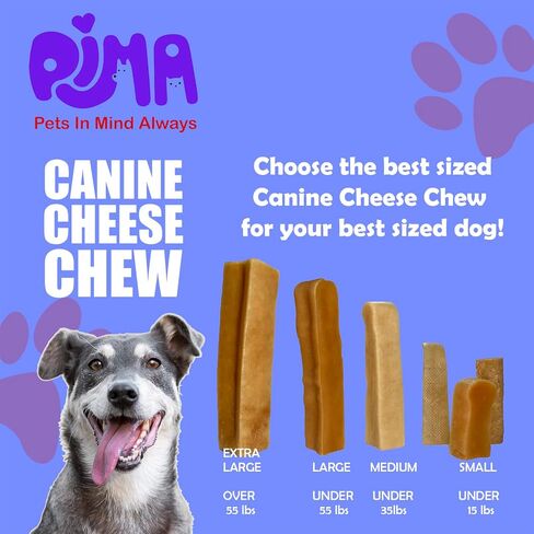 PIMA - Canine Cheese Chews, Natural Yak Chews for Dogs 35 lbs or Smaller, Lactose-Free Yak Cheese Dog Chews, Long Lasting Dog Chews with Protein and Vitamin E, D and A, Medium, 1 Chew, 2.3 oz in Saudi Arabia