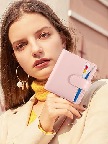 Slim Wallet for Women, Wallet Women with Smart Tracker Works with Apple Find My, RFID Blocking Bifold Credit Card Holder Genuine Leather Small Wallet for Women with ID Window, 8 Cards Holder, Blue in Kuwait