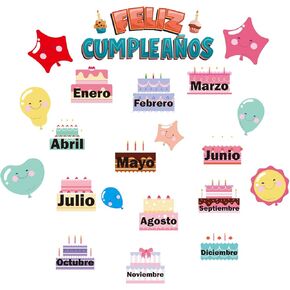 Spanish Bulletin Board Decoration Set for Classroom | Happy Birthday Sign | Inspirational Back to School Poster in Kuwait