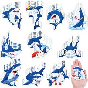 200 PCS Shark Paper Cutouts Decorations Bulletin Board Decorations Blue Creative Shark Mini Proper Teaching Produc