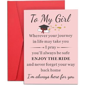 2025 Graduation Card for Girls Her Him Class of 2025 Gifts for High School Seniors College Graduation Gifts for Her Women Daughter Graduates Middle Nursing School Graduation Gifts Inspirational Card