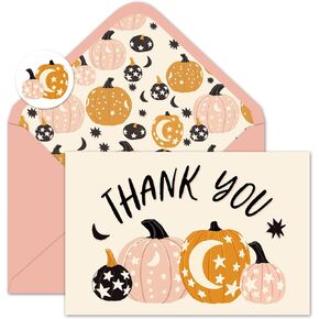 Whaline 24 Pack Strawberry Thank You Cards Bulk Pink Fruit Greeting Cards with Envelopes Stickers Blank Note Cards for Summer Wedding Birthday Baby Shower Party Supplies, 4 x 6 Inch