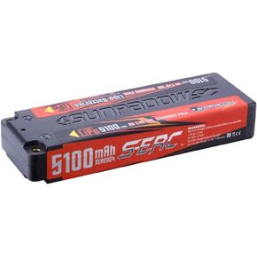 Sunpadow 2S 7.4V Lipo Battery 5100mAh 70C علبة صلبة مع رصاصة 4 مم ل 1/8 1/10 سيارة RC Truggy Truggy Traxxas Slash Rustler Model