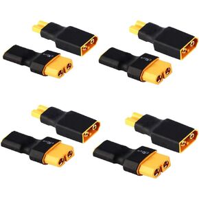 4 Pairs XT30 Male Female Plug Connector to XT60 Male Female Plug Connector Conversion Adapter for RC LiPo Battery