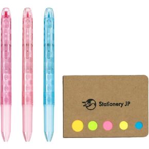 Pilot Hi-Tec-C Coleto 5 Color Multi Pen Body Component ، نمط DOT ، قبضة المطاط ، 3 عبوات ، مجموعة قيمة الملاحظات اللزجة ، جسم القلم فقط (لا يوجد تعبئة)