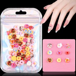 Slime Charms Bulk, 50Pcs Candy Charms for Acrylic Nails, Cute Flatback Resin Charms for Manicure DIY Crafts Making, Ornament Scrapbooking