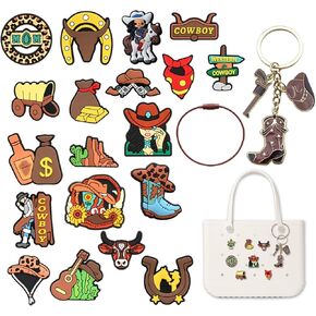 YMO Charms for Bogg Bag, Summer Beach Bogg Bag Accessories Charms Compatible with Simply Southern, Cute Rubber Decorations for Women Girls