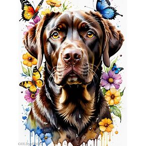 DIY 5D Diamond Painting Kit ، الأزهار المائية المائية الماس كريستال الأحجار الكريمة الشوكولاتة مختبر الفني