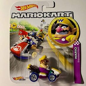 Hot Wheels Wario Mariokart Car Diecast 1:64 مقياس