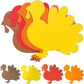 4E's Novelty 8 "Foam Turkey Cut Cut Varics 24 Pack- عيد الشكر الحرف للأطفال الأكبر ، حرفة عيد الشكر لطفلة الأطفال في مرحلة ما قبل المدرسة.
