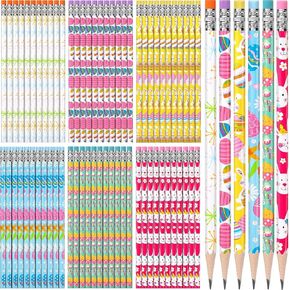 TeCunite 120 PCS HB أقلان أقلام الرصاص غير المشكوكة مع قلم سداسي خشبي لهدايا البالغين GRAPTITE PEN لرسومات مكتب الامتحانات (الأرنب)