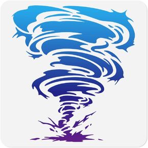 11.8 "X11.8" Tornado Wall Stencil Templates Stusable Stusable Plastic Stencils for Paint