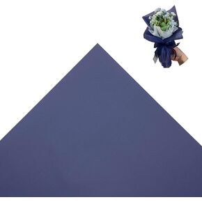 أوراق مقاومة للماء على الطراز الكوري في Flowerself لتصميم باقة الزهور (Navy Blue)