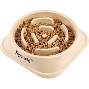 2 Pack Slow Feeder Dog Bowls for Healthy Eating, Non-Slip and Anti-Choking Design, Reduces Bloating & Overeating for Small & Medium Dogs and Cats, Easy to Clean