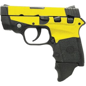 MightySkins Skin Compatible with Smith & Wesson M&P Bodyguard 380 (Green or No Laser) - Solid Yellow | Protective, Durable, and Unique Vinyl Decal wrap Cover | Easy to Apply | Made in The USA