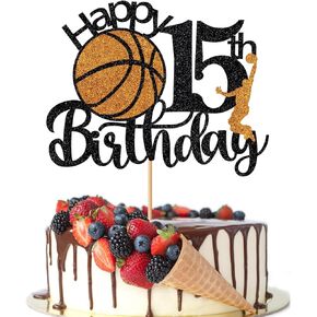 Basketball Happy 13th Birthday Cake Topper，Basketball Sports Cake Pick Cheers to 13 Years Birthday Cake Decoration,Kids Boys Girls Sport Theme Thirteen Birthday Party Supplies
