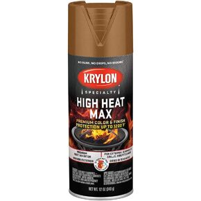 Krylon K01607000 High Heat Max, Black, Gloss, 12 ounce (Pack of 2)