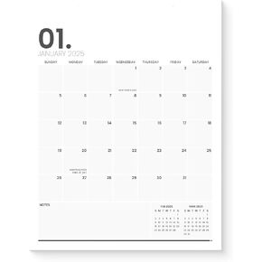 Karto Magnetic Calendar for Refrigerator 2025 - Vertical 8.5x11 inch Runs Until June 2026 - Versatile and Easy Planning with Aesthetic Fridge Calendar Magnet - Minimalist