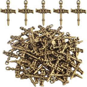 50 PCS Cross Pendant charms alloy christiاص المسيحي يسوع الصلبان الصلبان الصليب الصليب الإمدادات الحرفية لمجوهرات سوار قلادة DIY